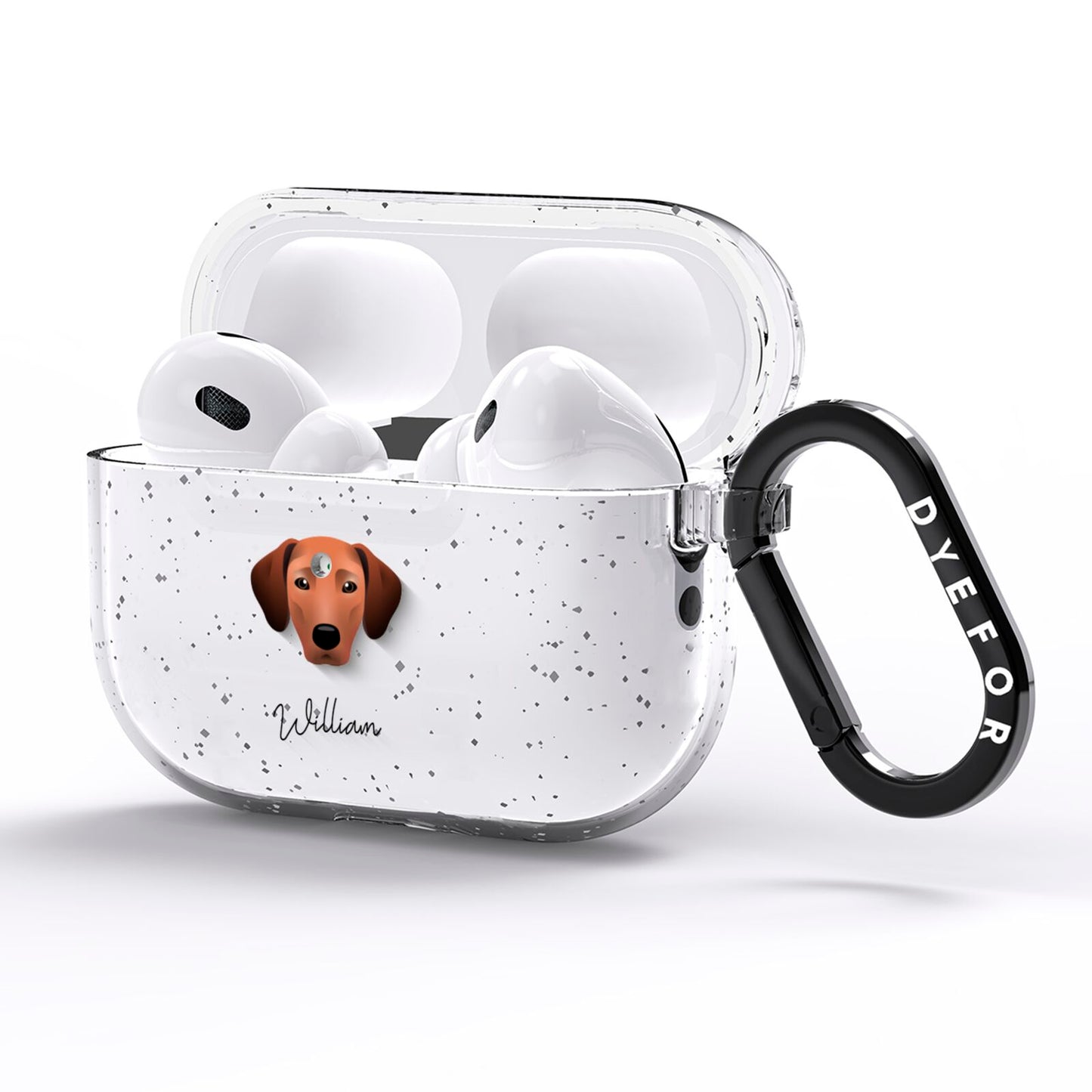 Jack A Bee Personalised AirPods Pro Glitter Case Side Image