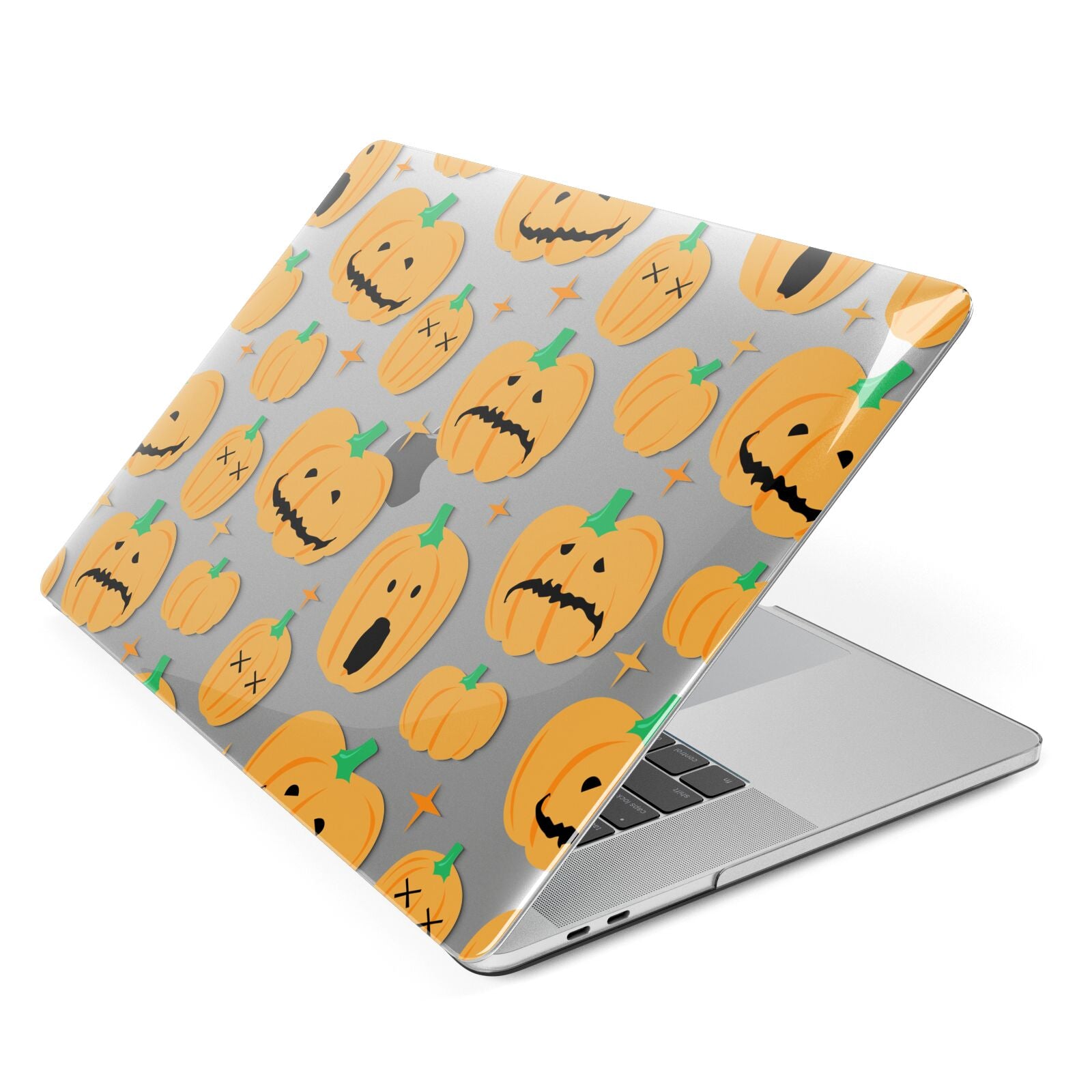 Jack O Lanterns with Transparent Background Apple MacBook Case Side View