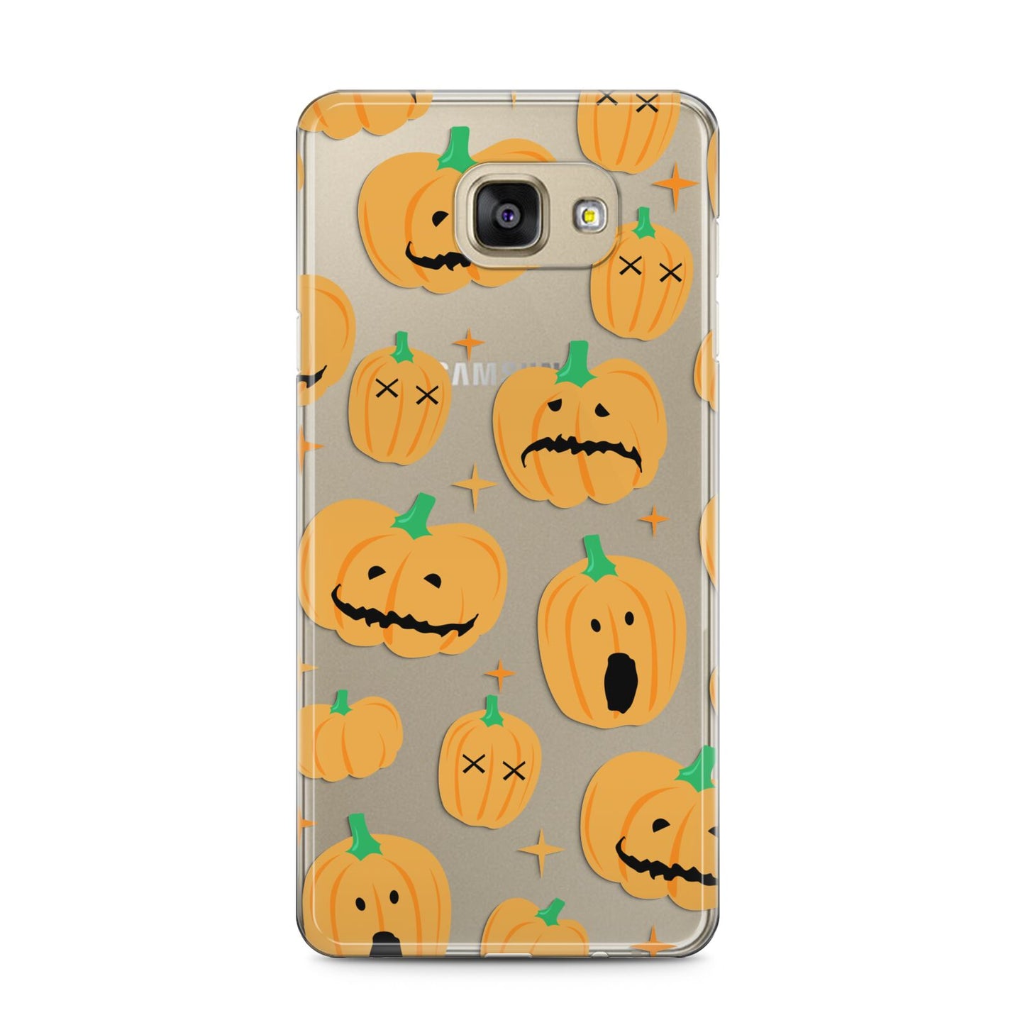 Jack O Lanterns with Transparent Background Samsung Galaxy A5 2016 Case on gold phone