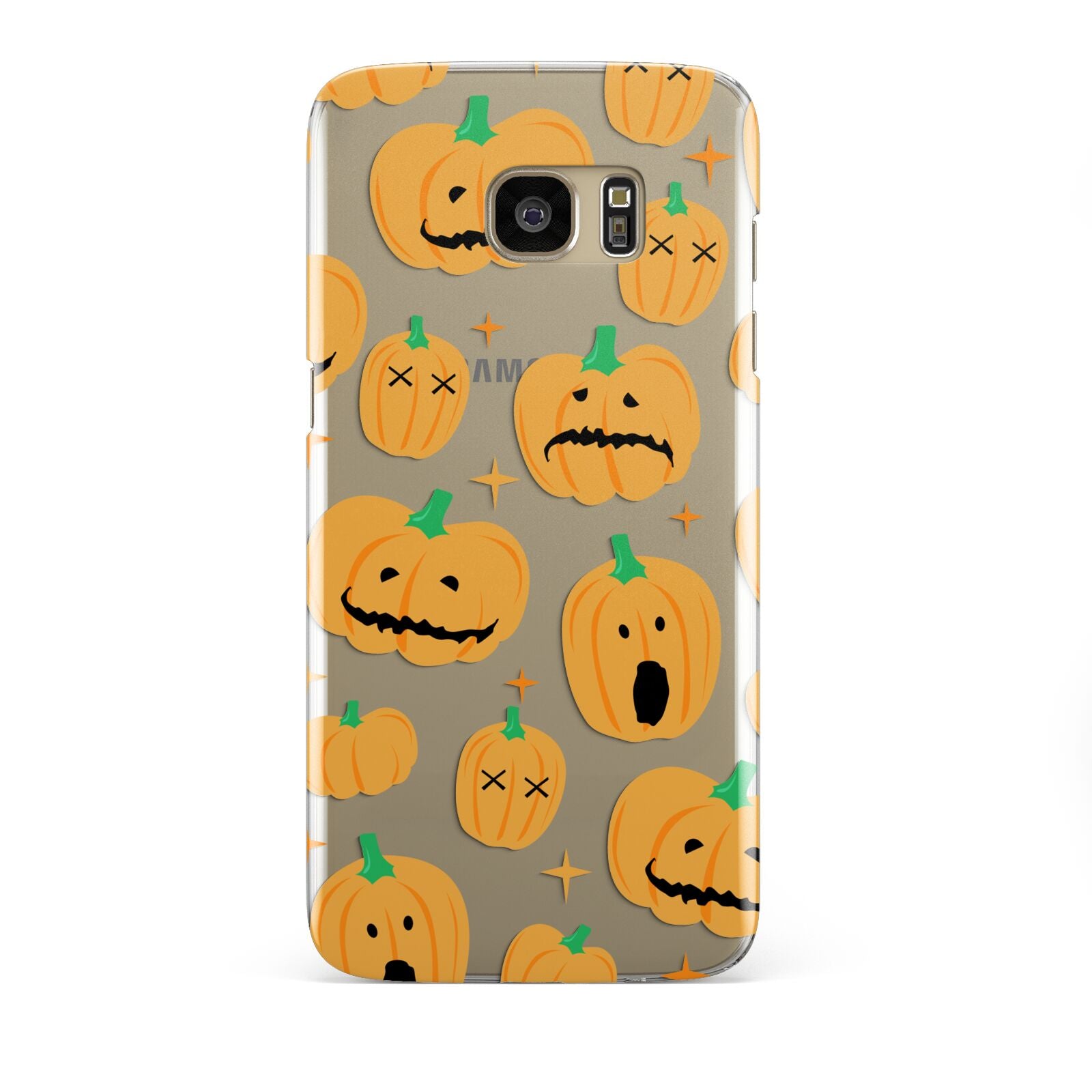 Jack O Lanterns with Transparent Background Samsung Galaxy S7 Edge Case