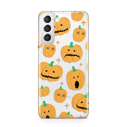 Jack O Lanterns with Transparent Background Samsung S21 Case