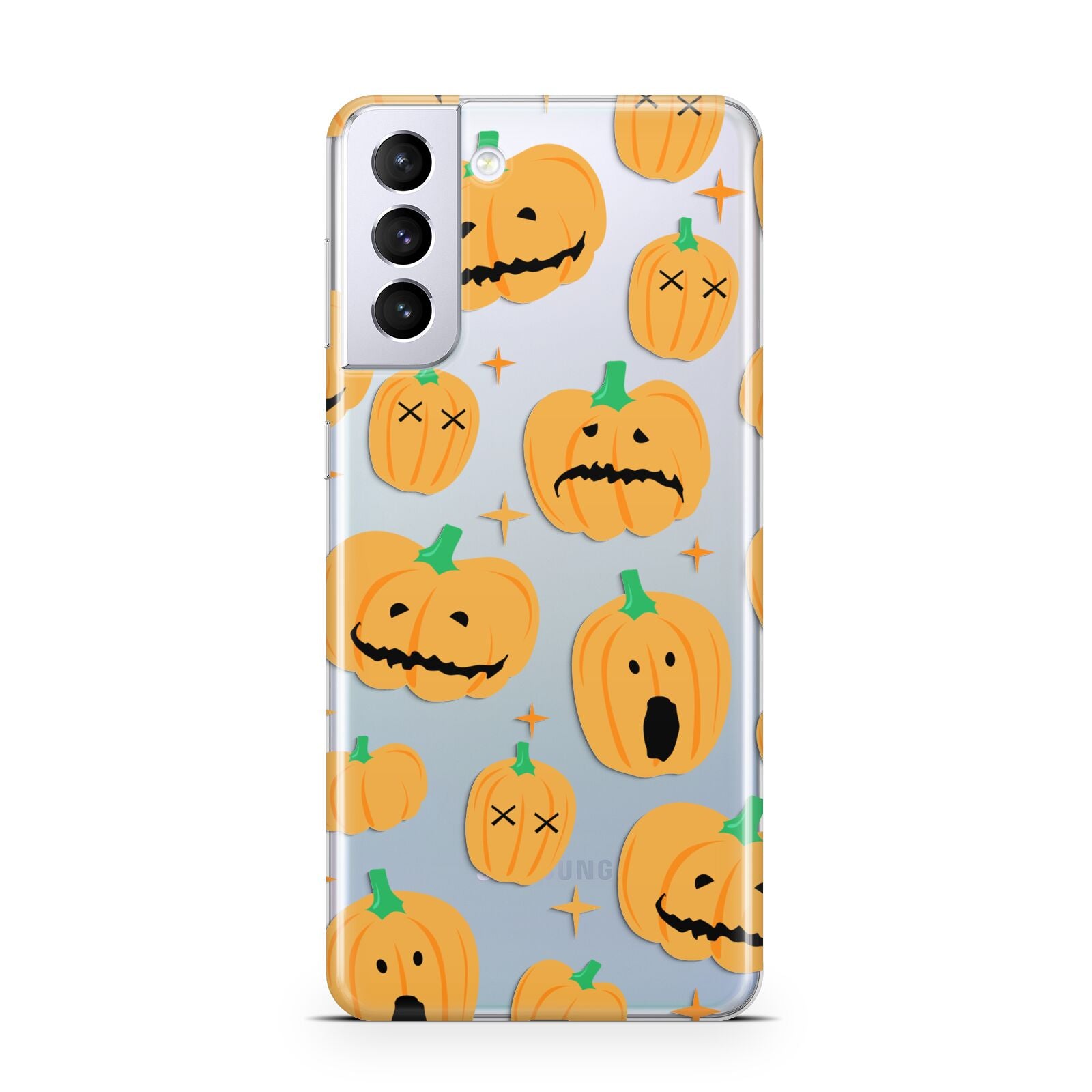 Jack O Lanterns with Transparent Background Samsung S21 Plus Case