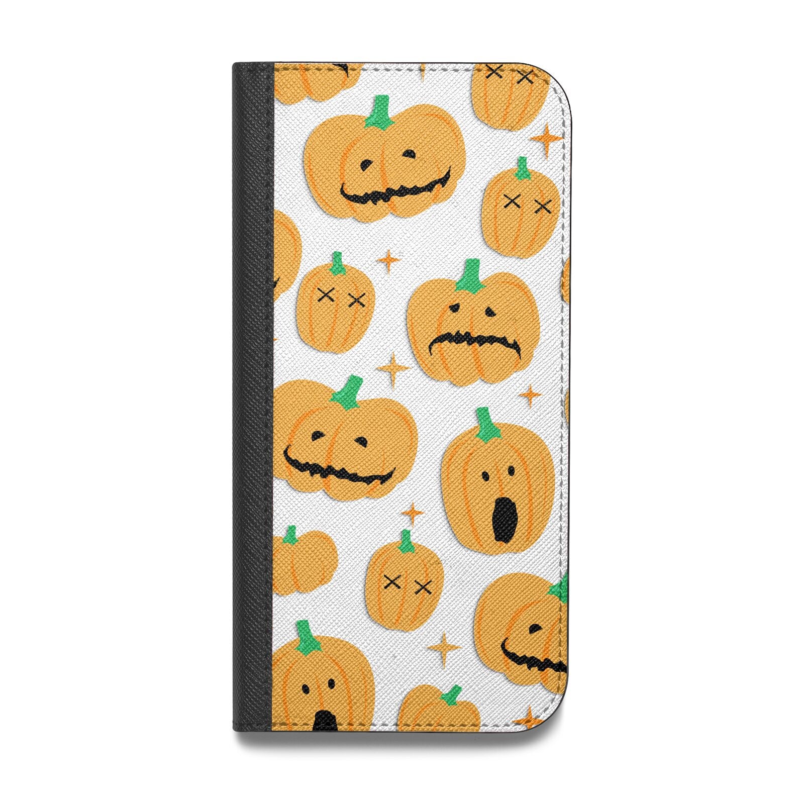 Jack O Lanterns with Transparent Background Vegan Leather Flip Samsung Case