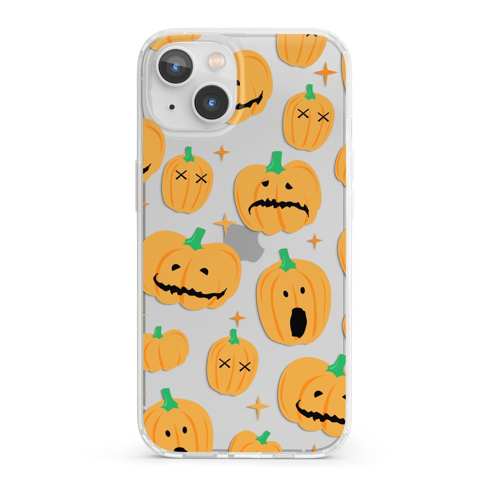 Jack O Lanterns with Transparent Background iPhone 13 Clear Bumper Case