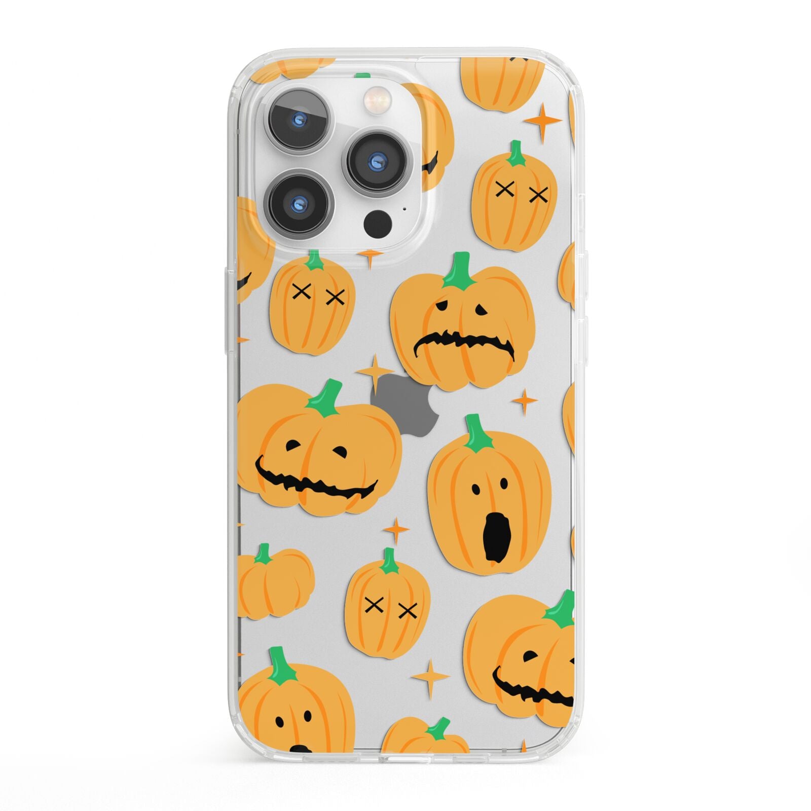 Jack O Lanterns with Transparent Background iPhone 13 Pro Clear Bumper Case