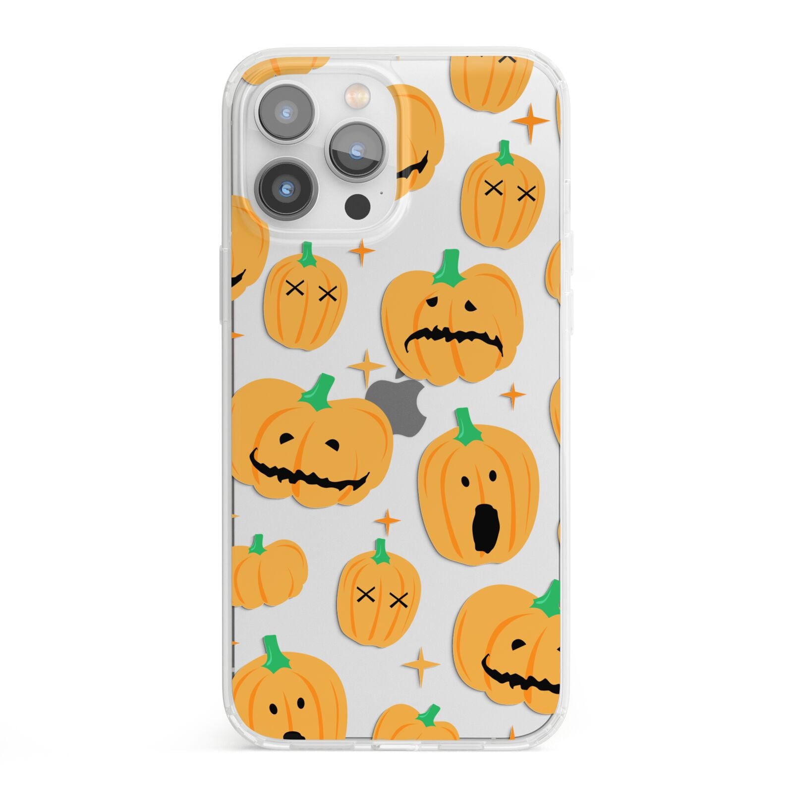 Jack O Lanterns with Transparent Background iPhone 13 Pro Max Clear Bumper Case