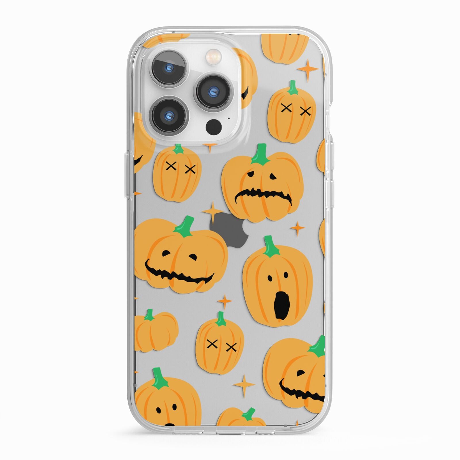 Jack O Lanterns with Transparent Background iPhone 13 Pro TPU Impact Case with White Edges