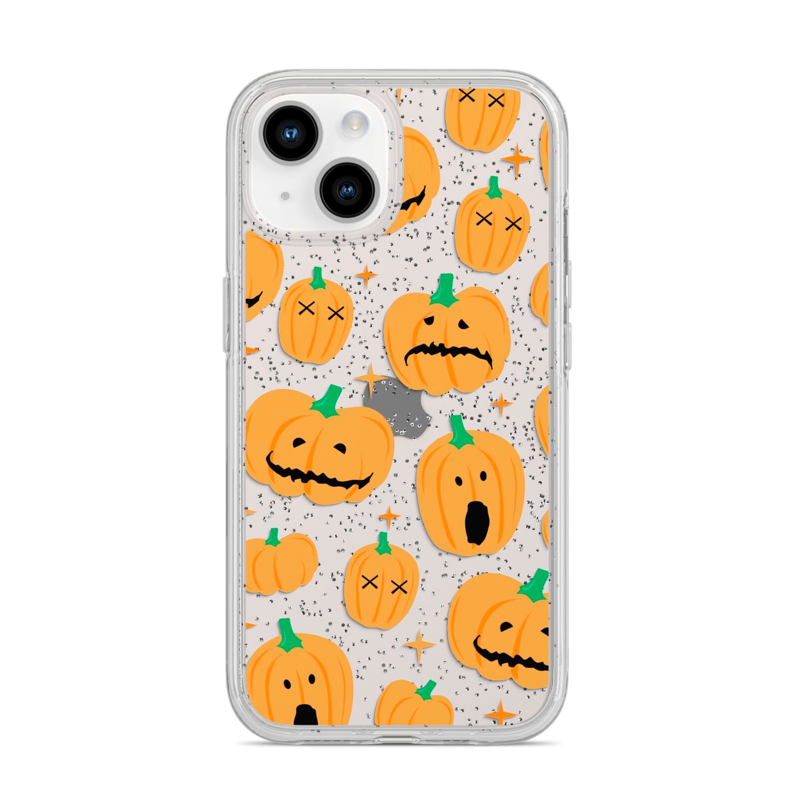 Jack O Lanterns with Transparent Background iPhone 14 Glitter Tough Case Starlight