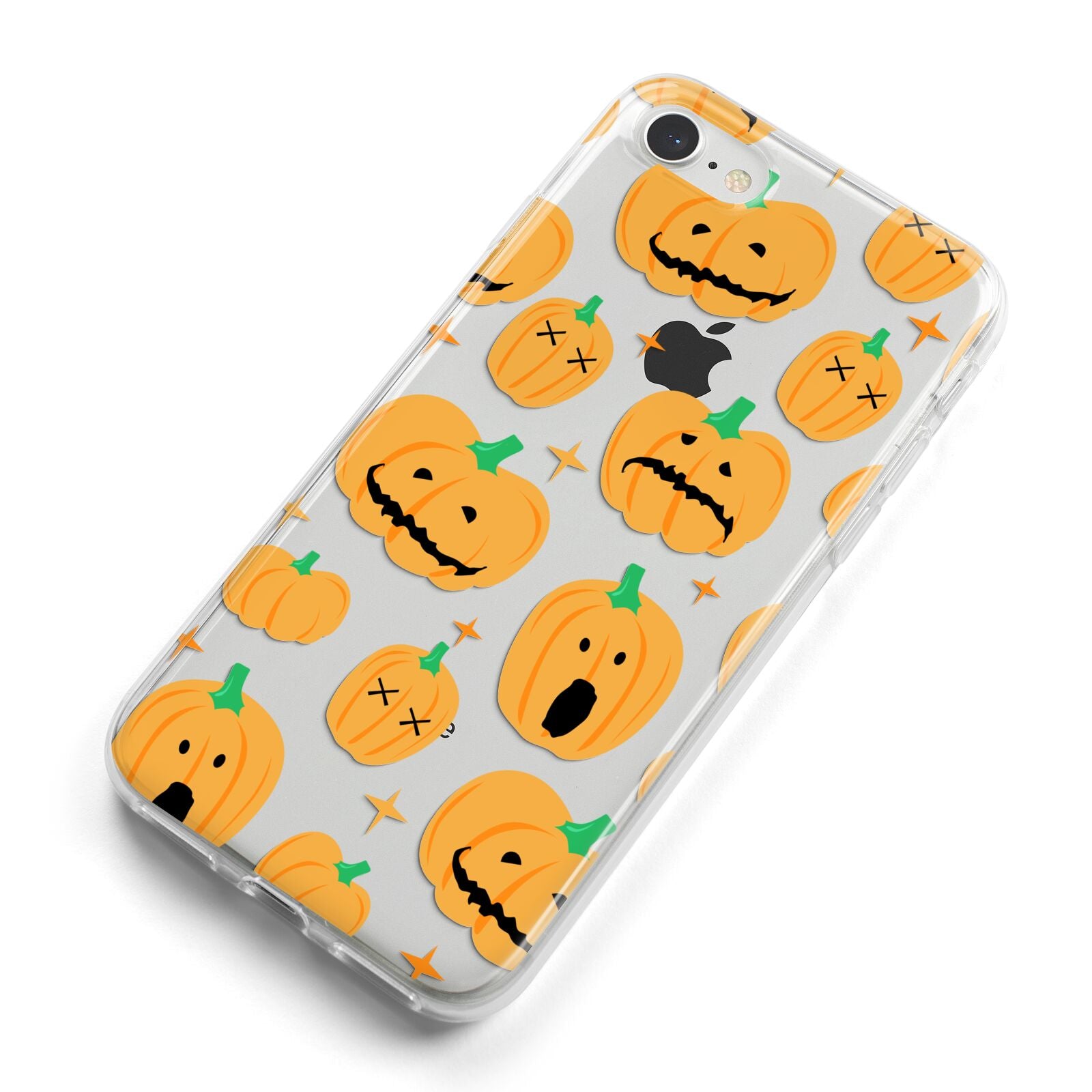 Jack O Lanterns with Transparent Background iPhone 8 Bumper Case on Silver iPhone Alternative Image