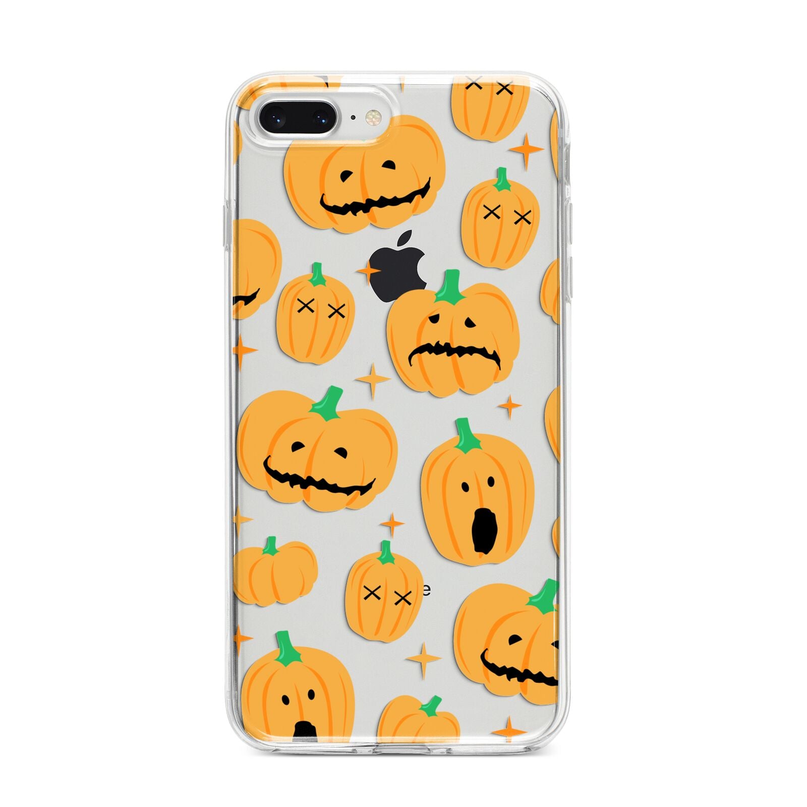 Jack O Lanterns with Transparent Background iPhone 8 Plus Bumper Case on Silver iPhone