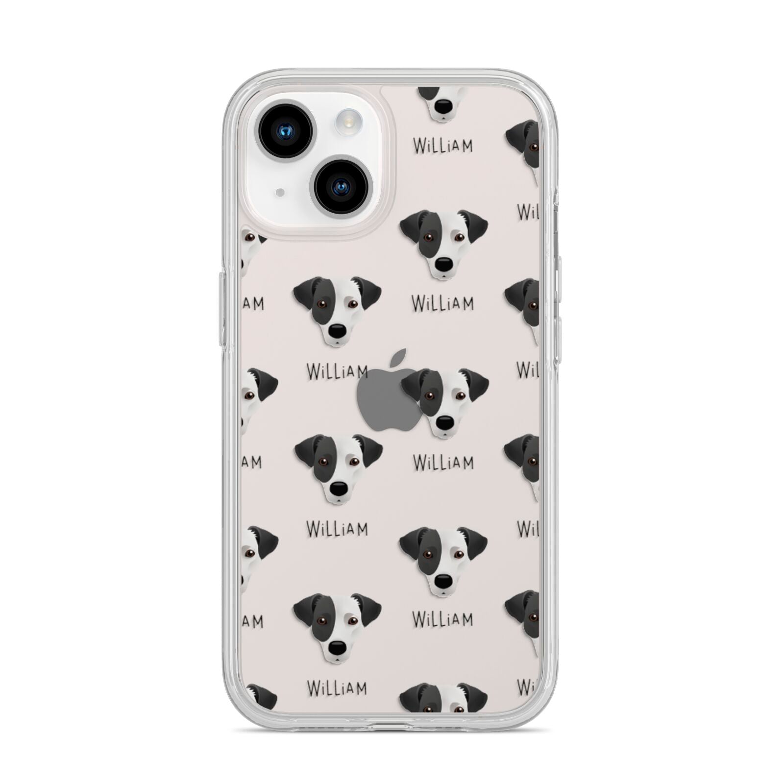 Jack Russell Terrier Icon with Name iPhone 14 Clear Tough Case Starlight