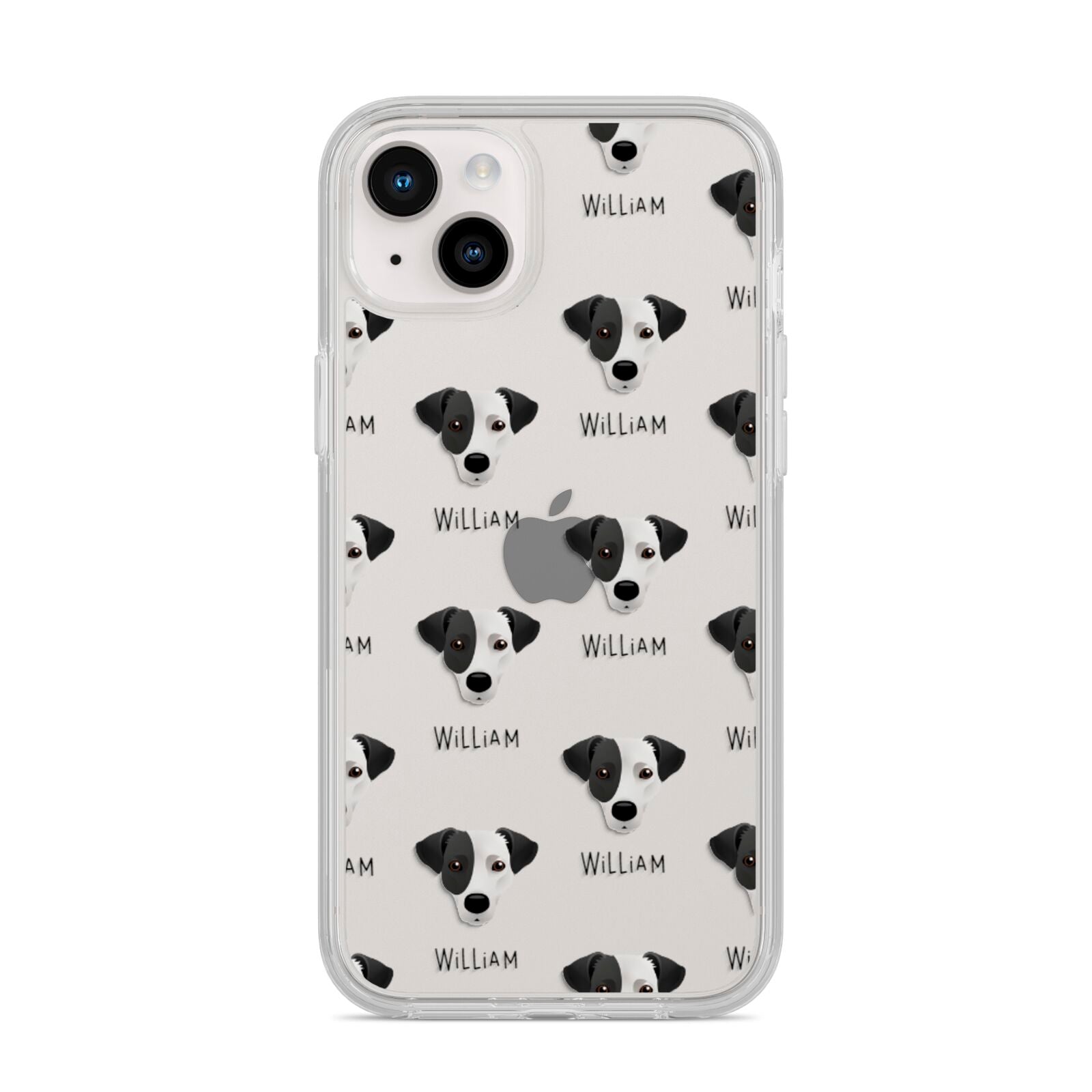 Jack Russell Terrier Icon with Name iPhone 14 Plus Clear Tough Case Starlight