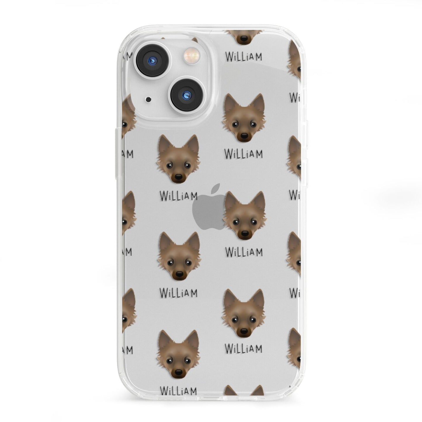 Jackahuahua Icon with Name iPhone 13 Mini Clear Bumper Case