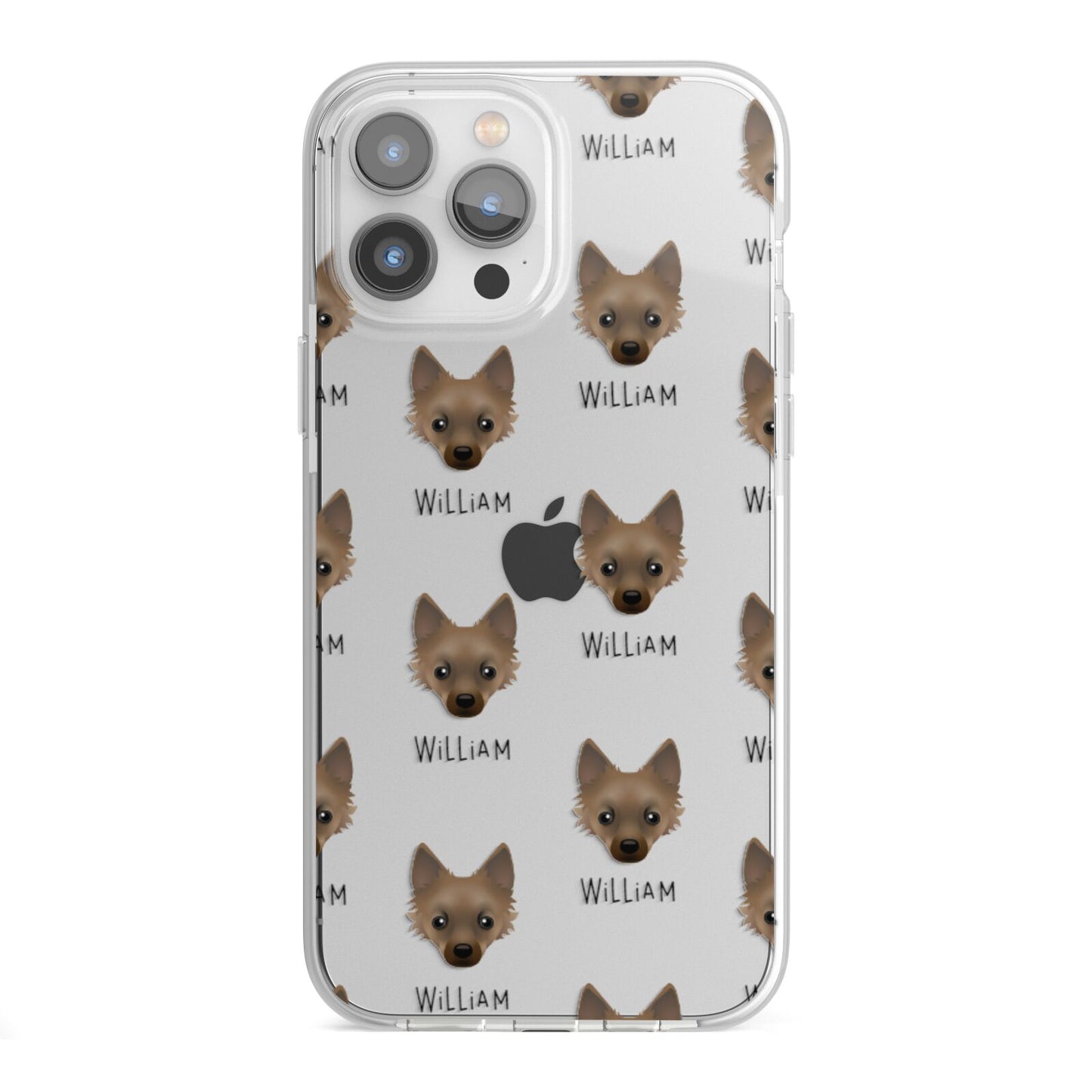 Jackahuahua Icon with Name iPhone 13 Pro Max TPU Impact Case with White Edges