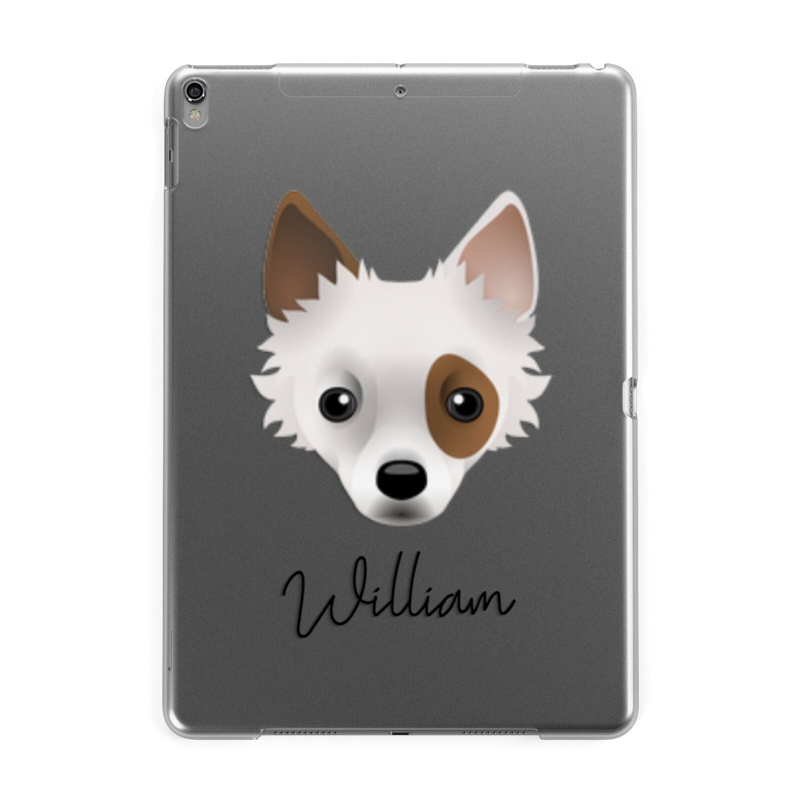 Jackahuahua Personalised Apple iPad Grey Case