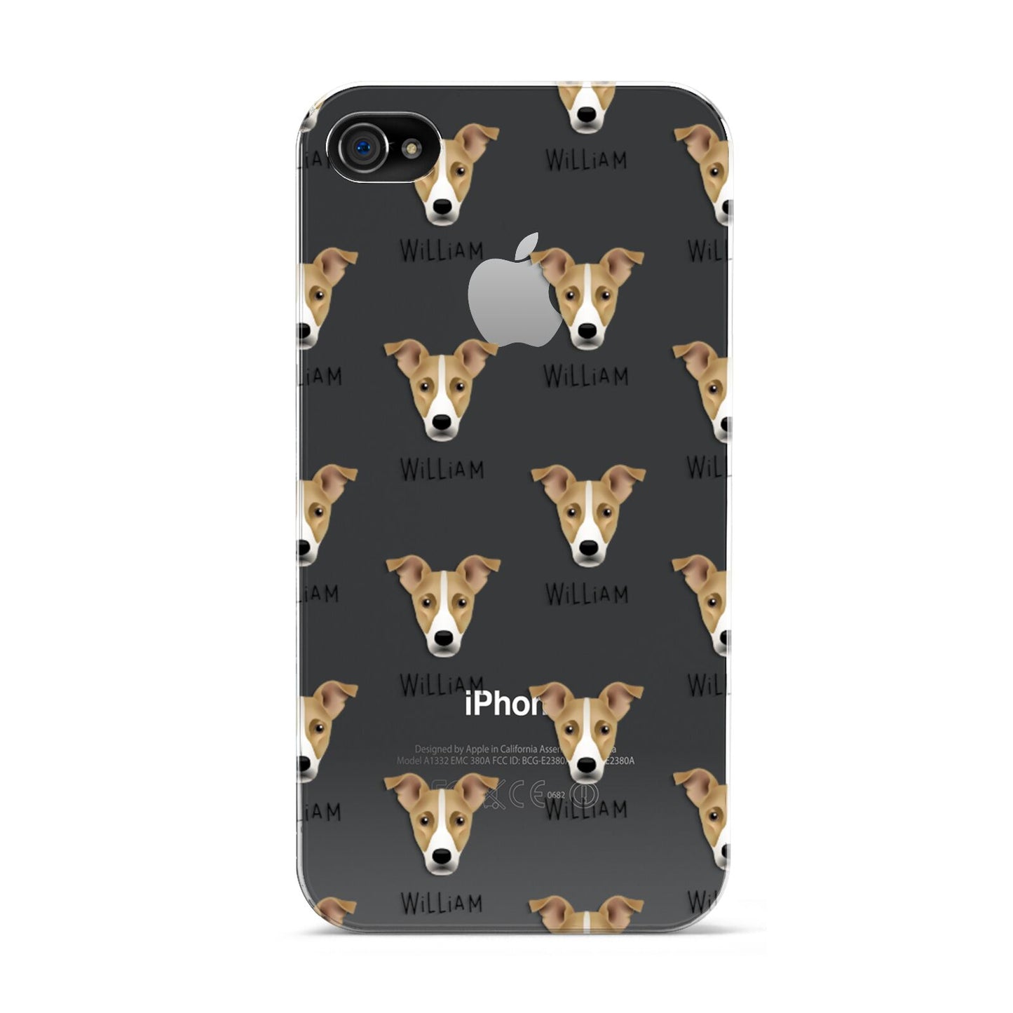 Jackshund Icon with Name Apple iPhone 4s Case