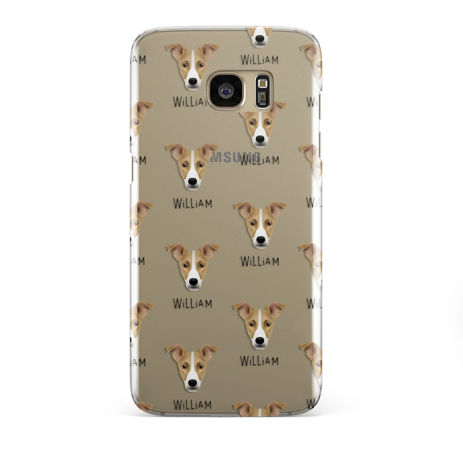 Jackshund Icon with Name Samsung Galaxy S7 Edge Case