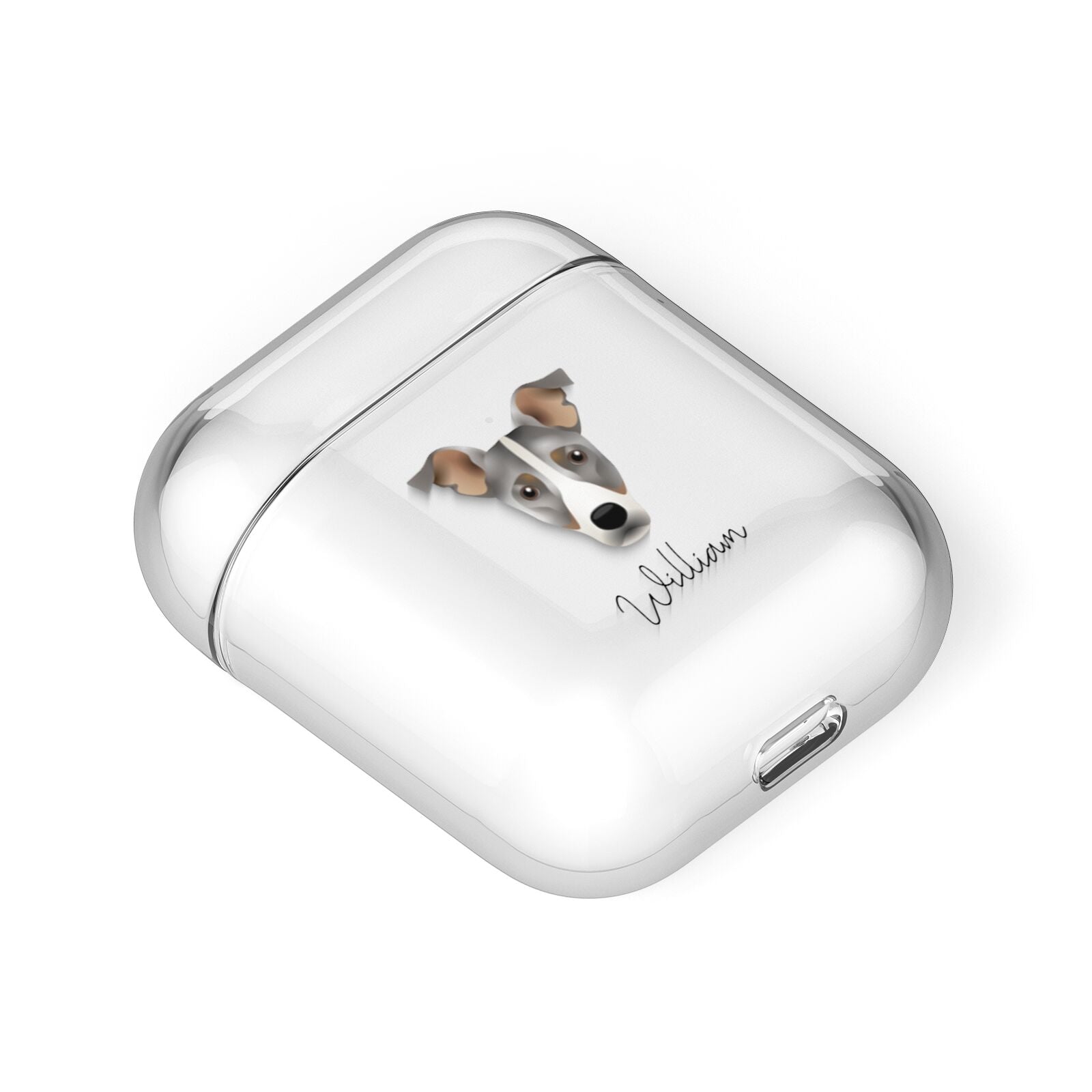 Jackshund Personalised AirPods Case Laid Flat