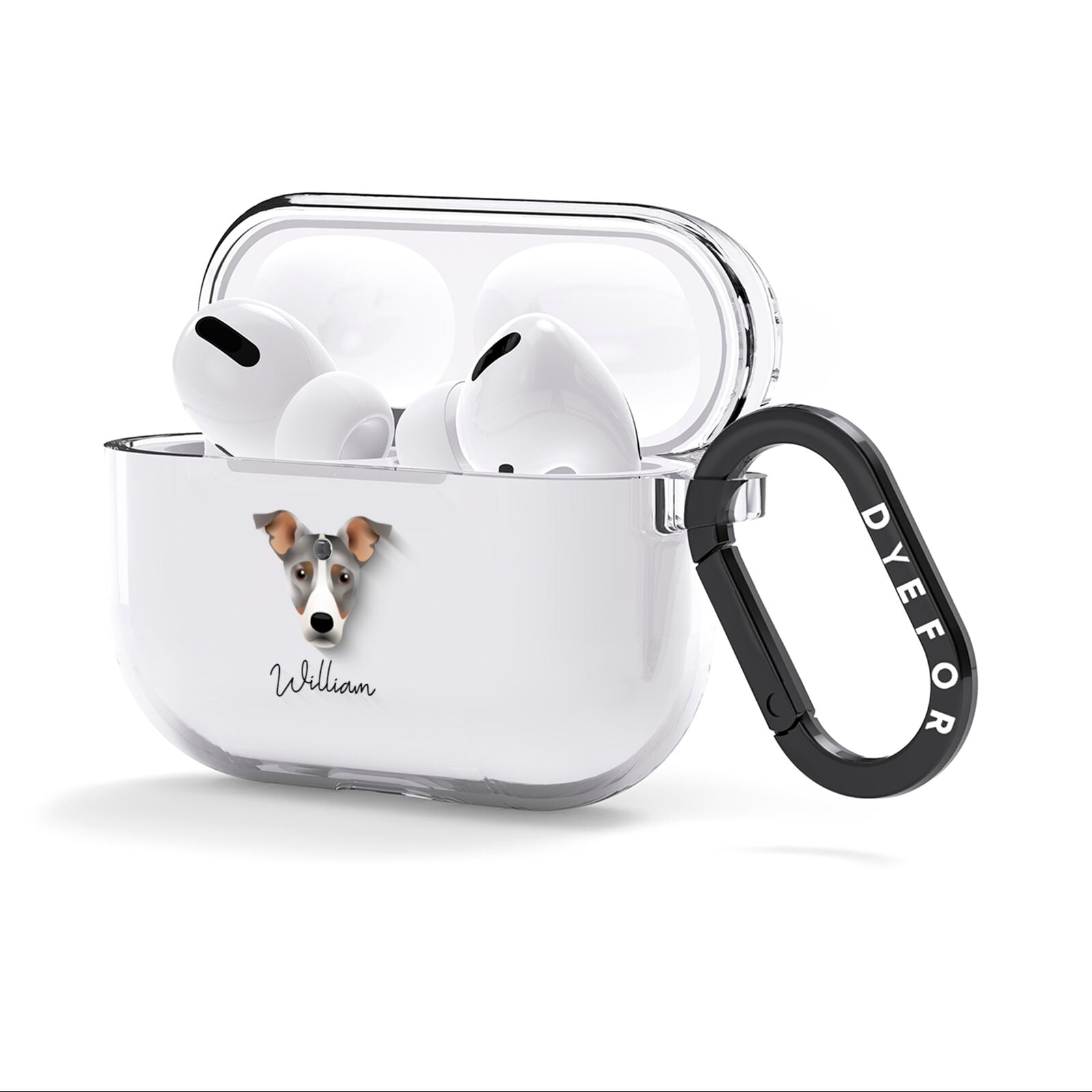 Jackshund Personalised AirPods Clear Case 3rd Gen Side Image