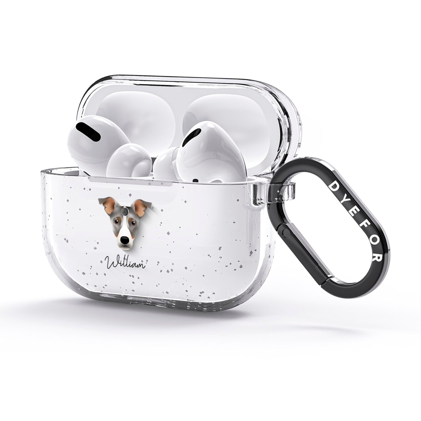 Jackshund Personalised AirPods Glitter Case 3rd Gen Side Image