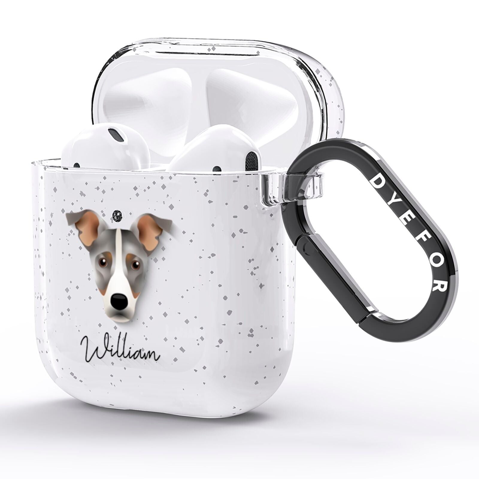 Jackshund Personalised AirPods Glitter Case Side Image