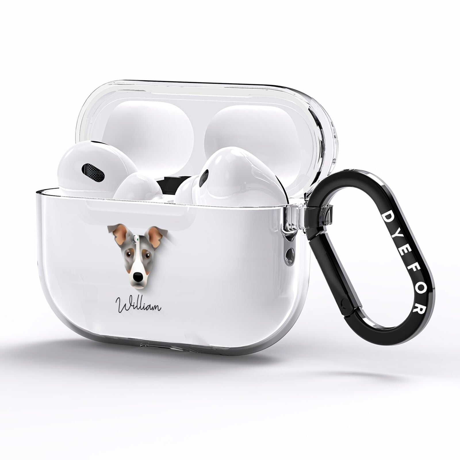 Jackshund Personalised AirPods Pro Clear Case Side Image