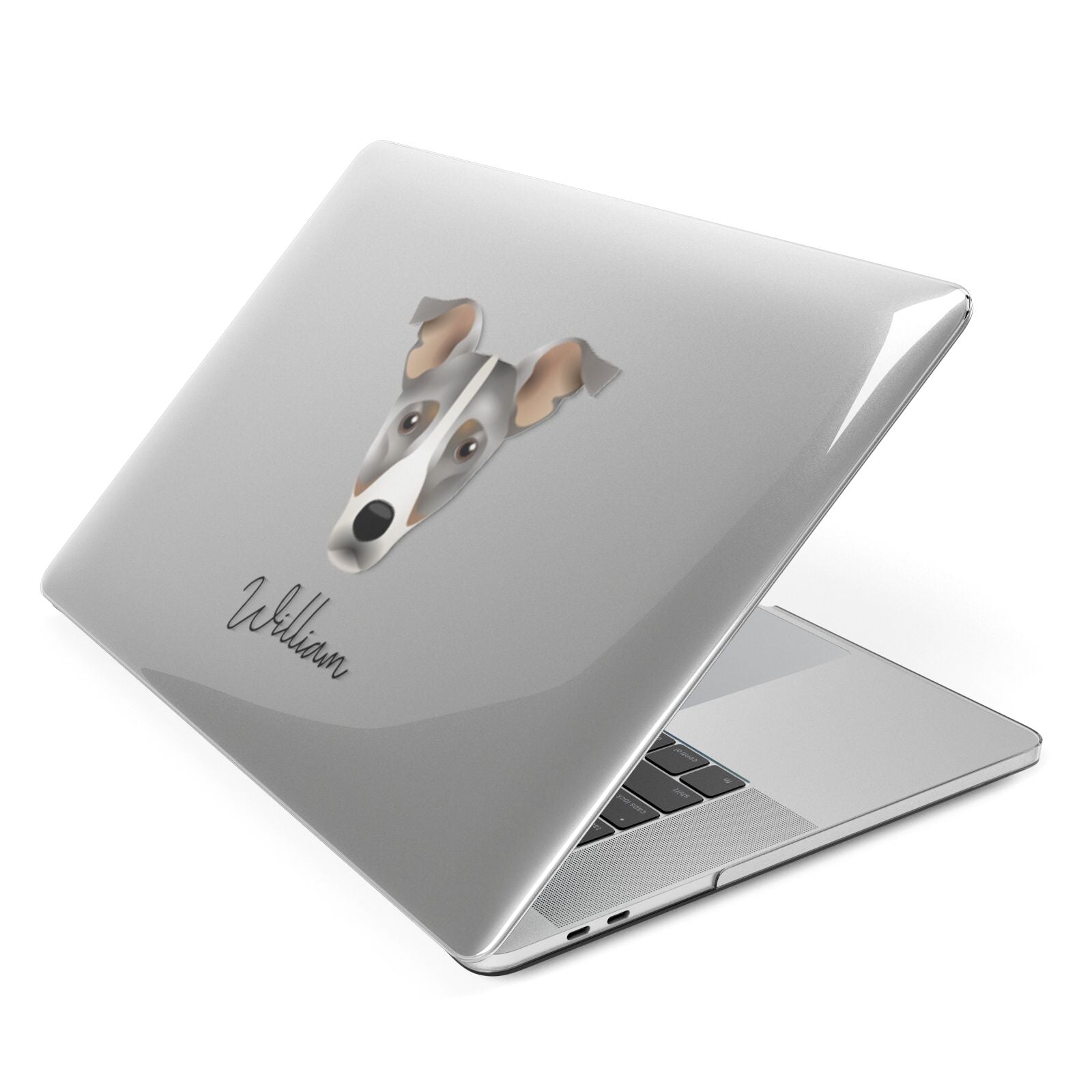 Jackshund Personalised Apple MacBook Case Side View