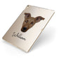 Jackshund Personalised Apple iPad Case on Gold iPad Side View