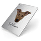 Jackshund Personalised Apple iPad Case on Silver iPad Side View