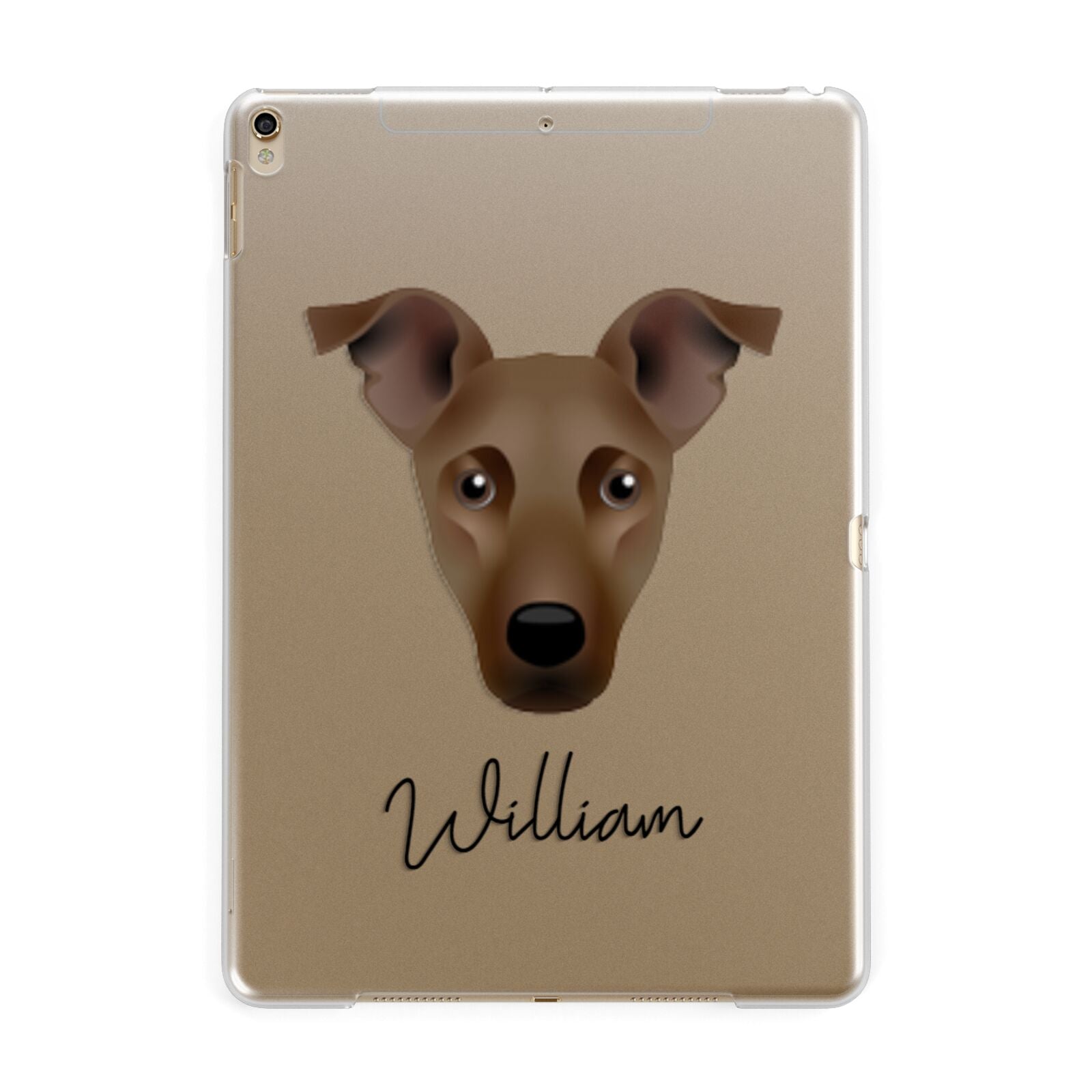 Jackshund Personalised Apple iPad Gold Case