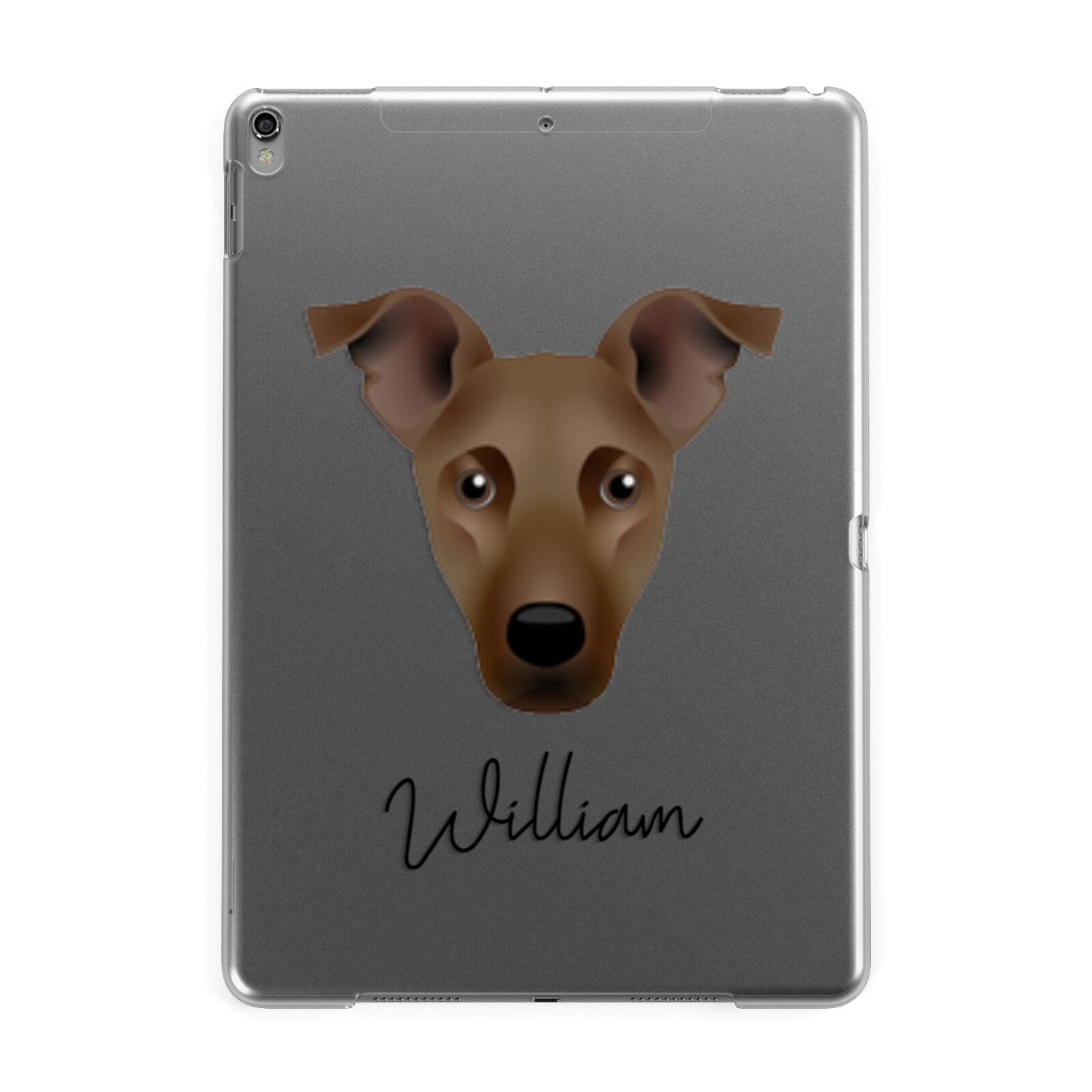 Jackshund Personalised Apple iPad Grey Case