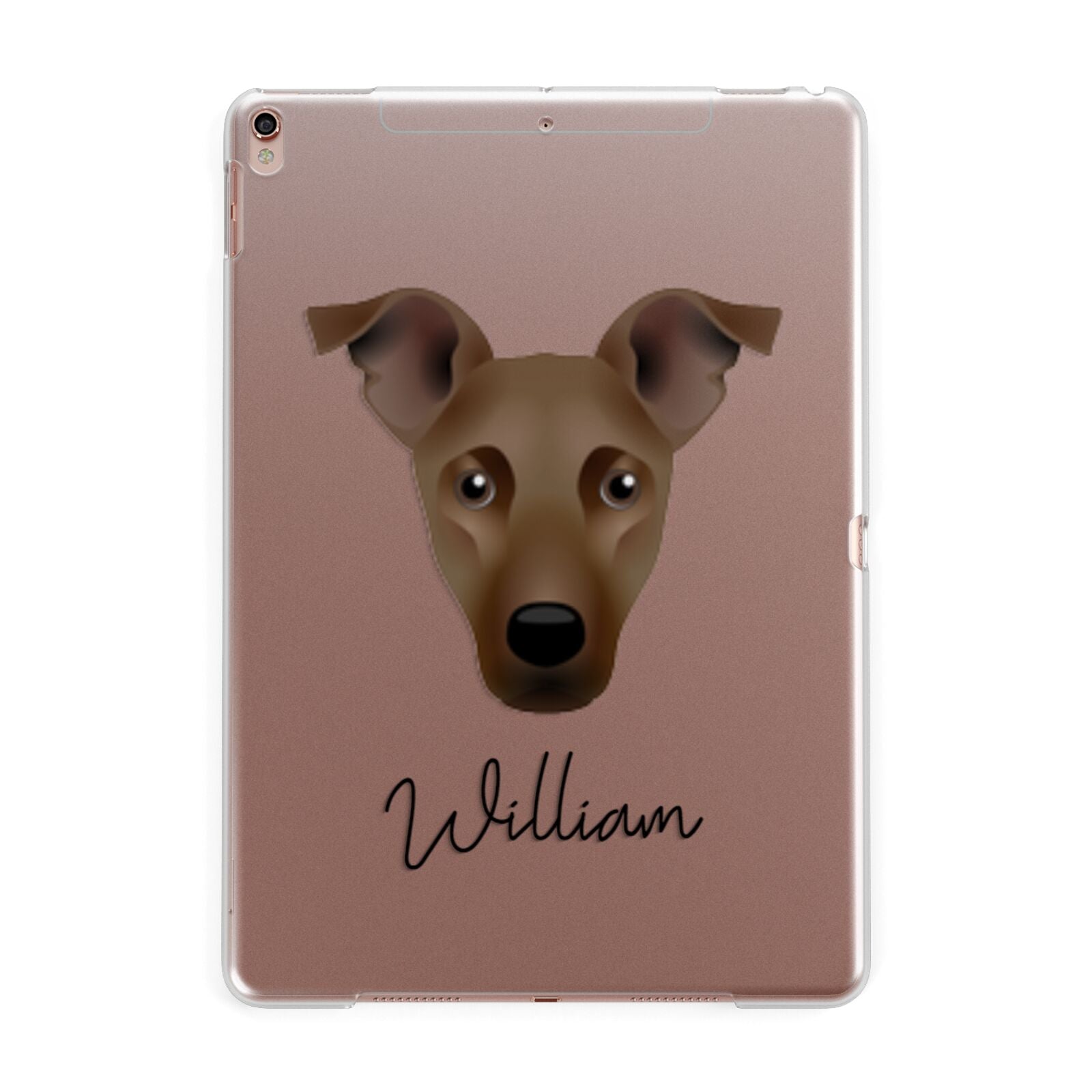 Jackshund Personalised Apple iPad Rose Gold Case