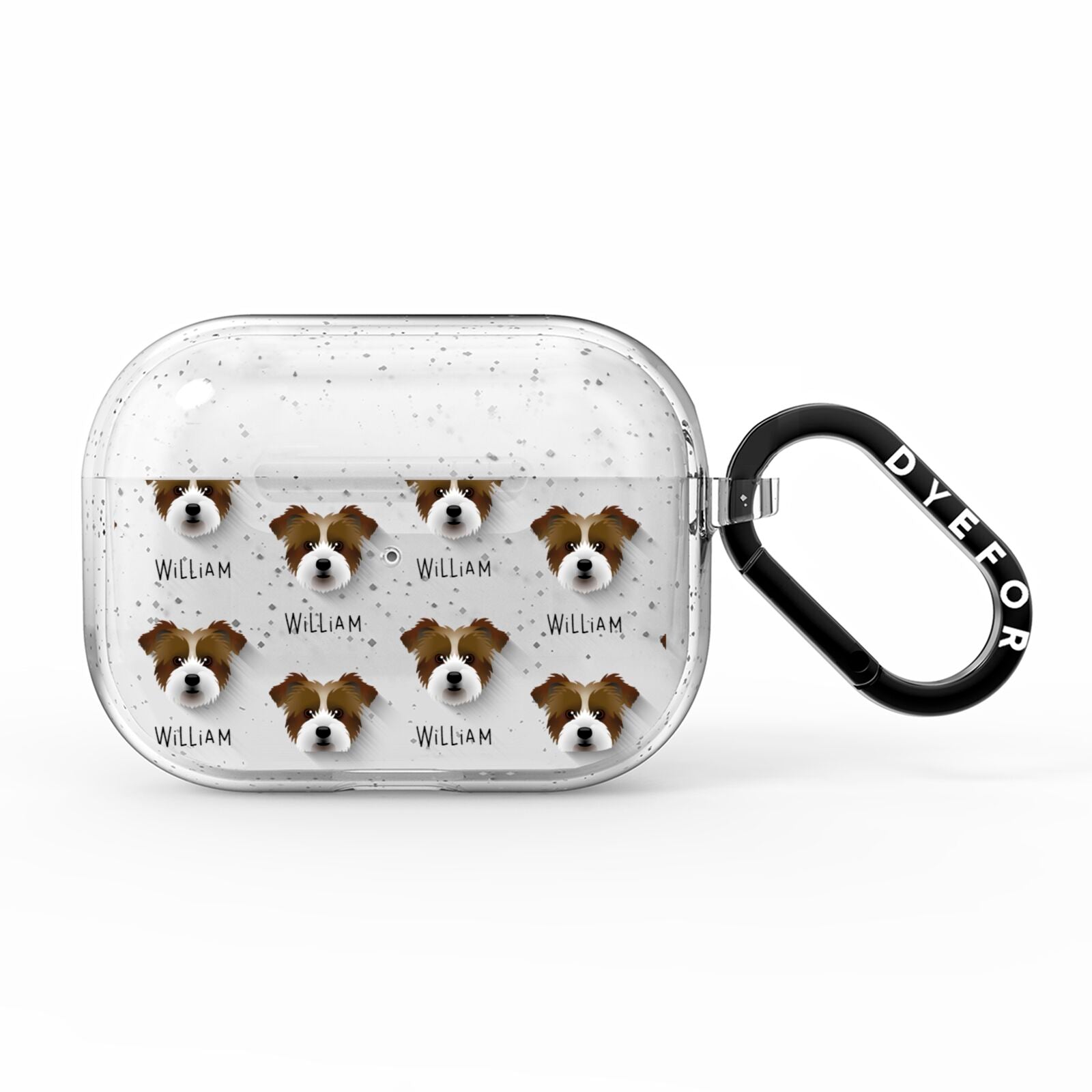 Jacktzu Icon with Name AirPods Pro Glitter Case