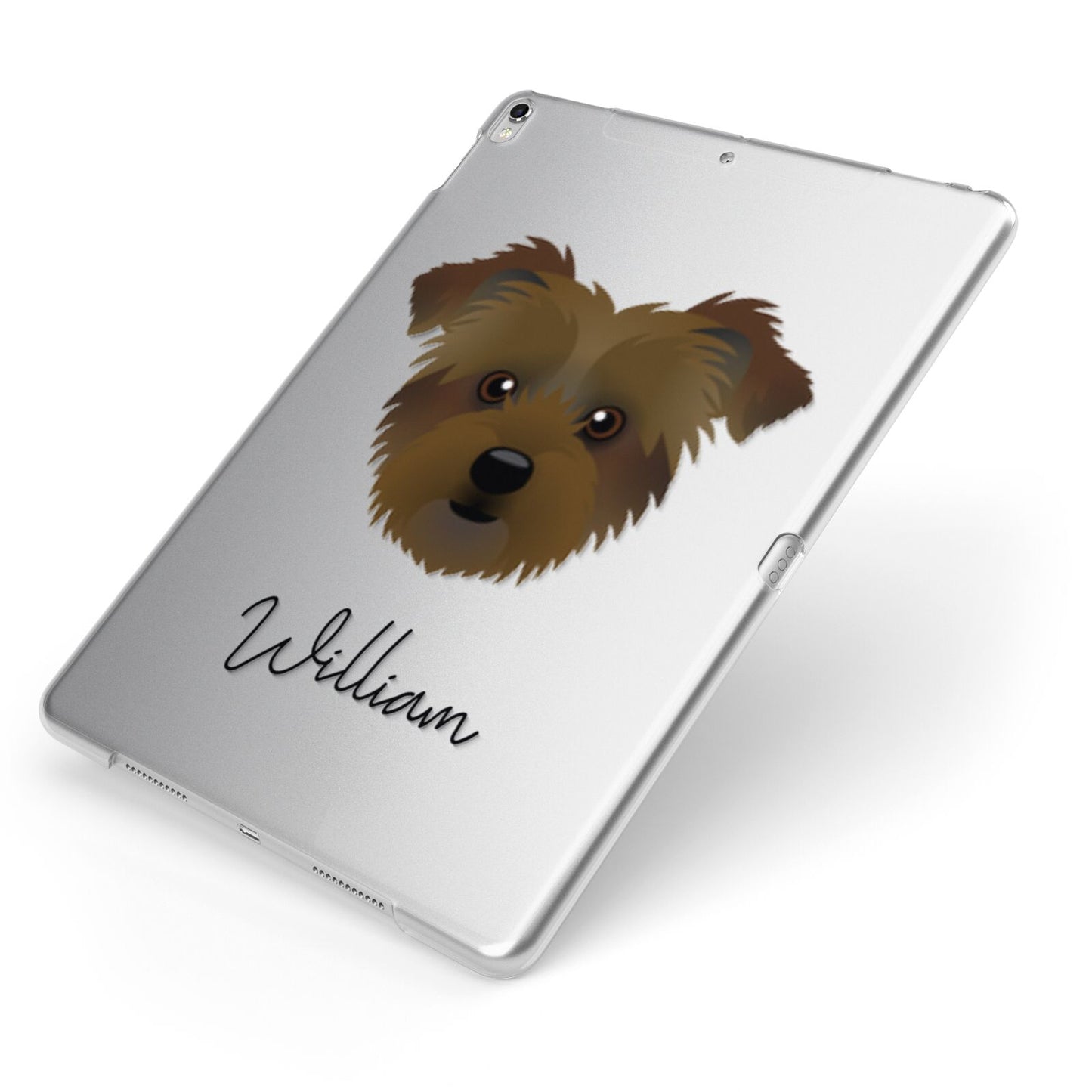 Jacktzu Personalised Apple iPad Case on Silver iPad Side View