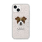 Jacktzu Personalised iPhone 14 Glitter Tough Case Starlight