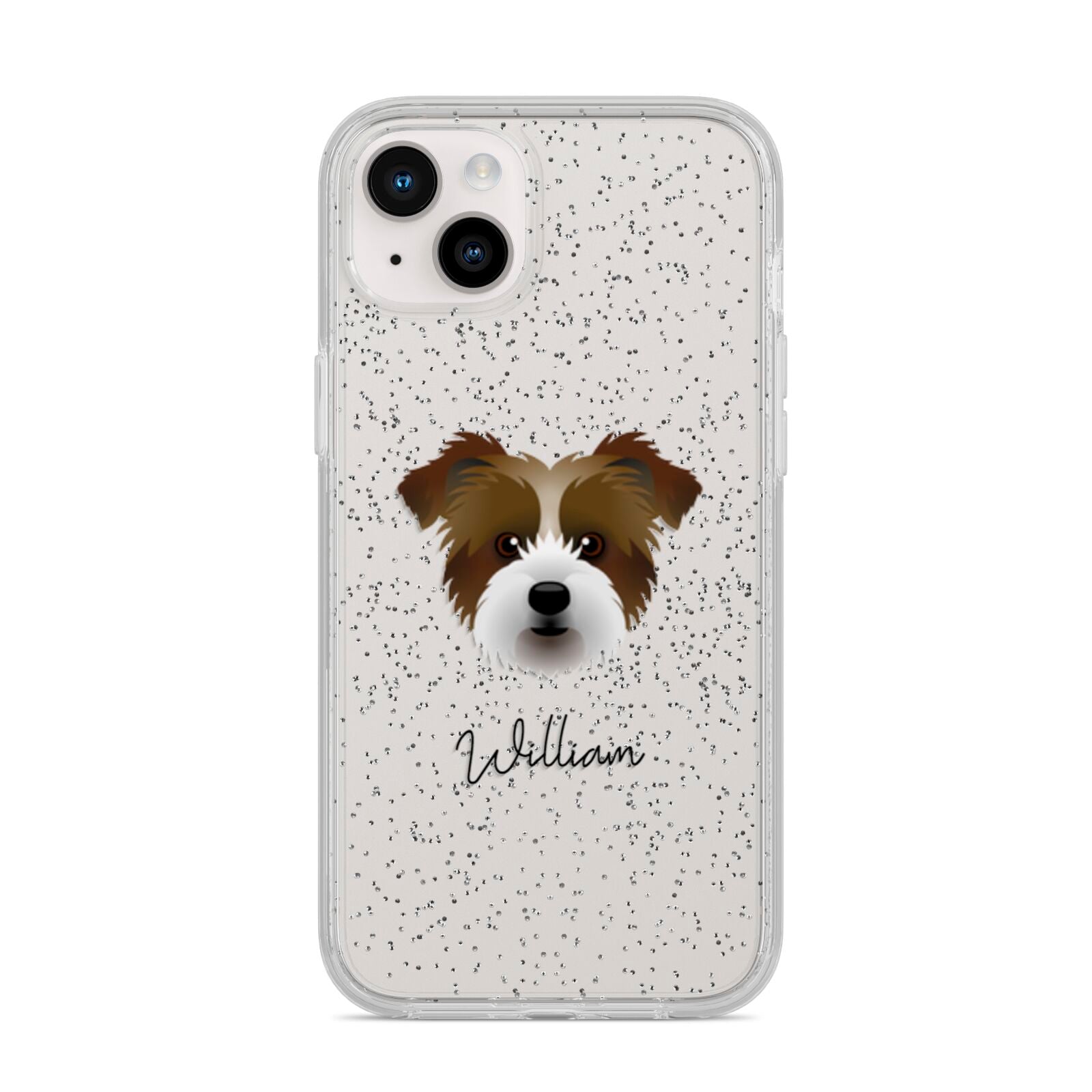 Jacktzu Personalised iPhone 14 Plus Glitter Tough Case Starlight