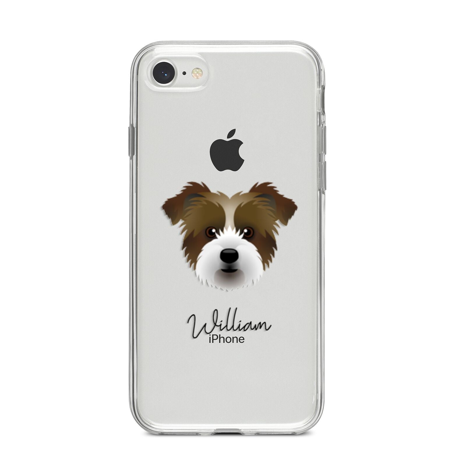 Jacktzu Personalised iPhone 8 Bumper Case on Silver iPhone