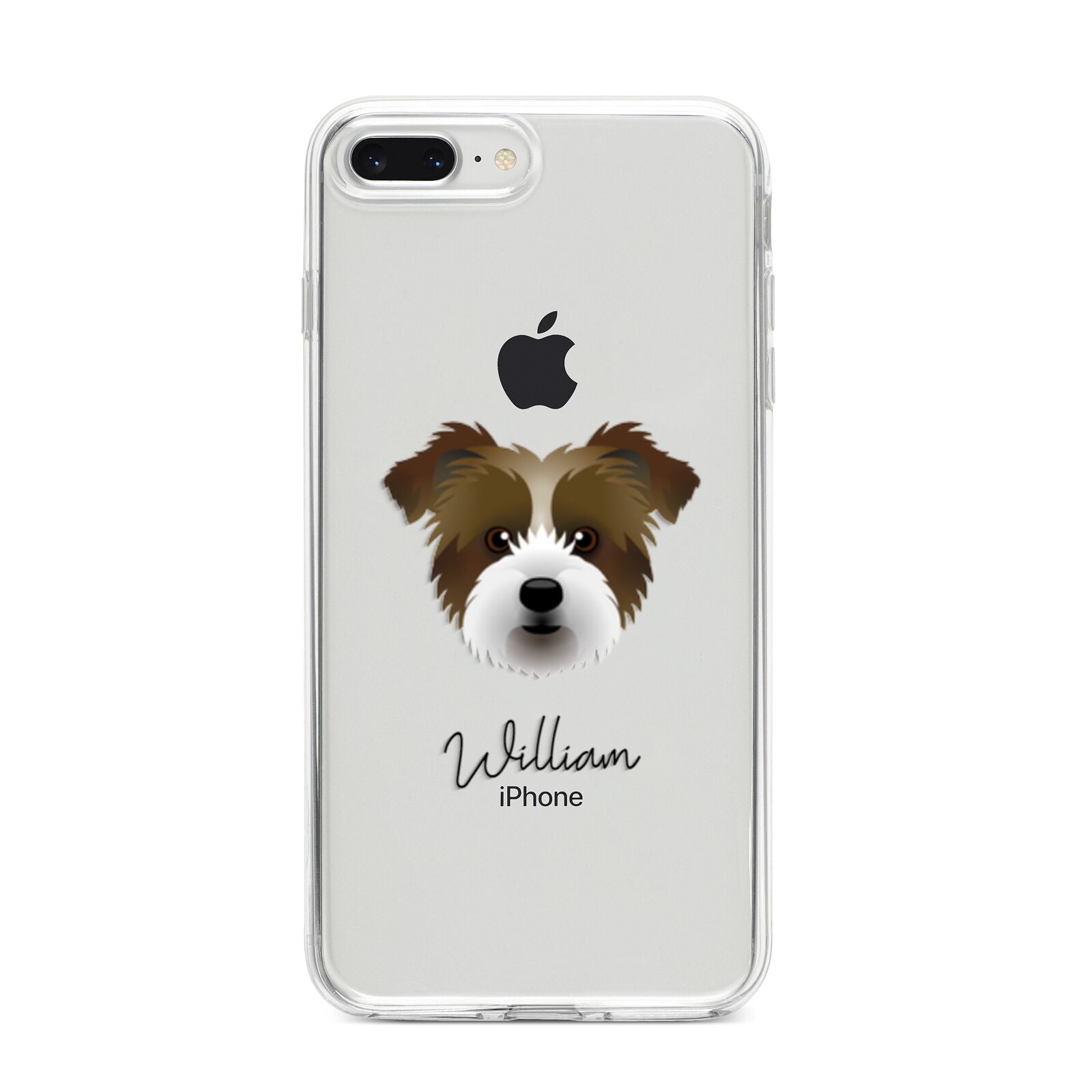 Jacktzu Personalised iPhone 8 Plus Bumper Case on Silver iPhone