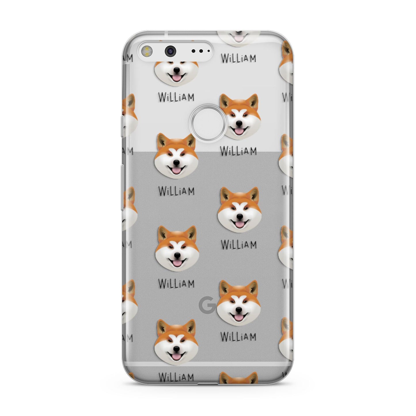 Japanese Akita Icon with Name Google Pixel Case