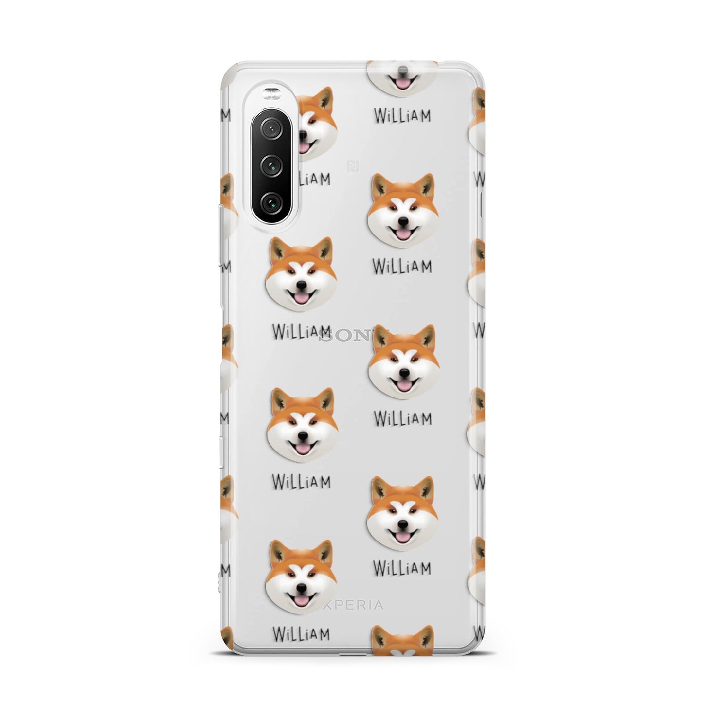 Japanese Akita Icon with Name Sony Xperia 10 III Case