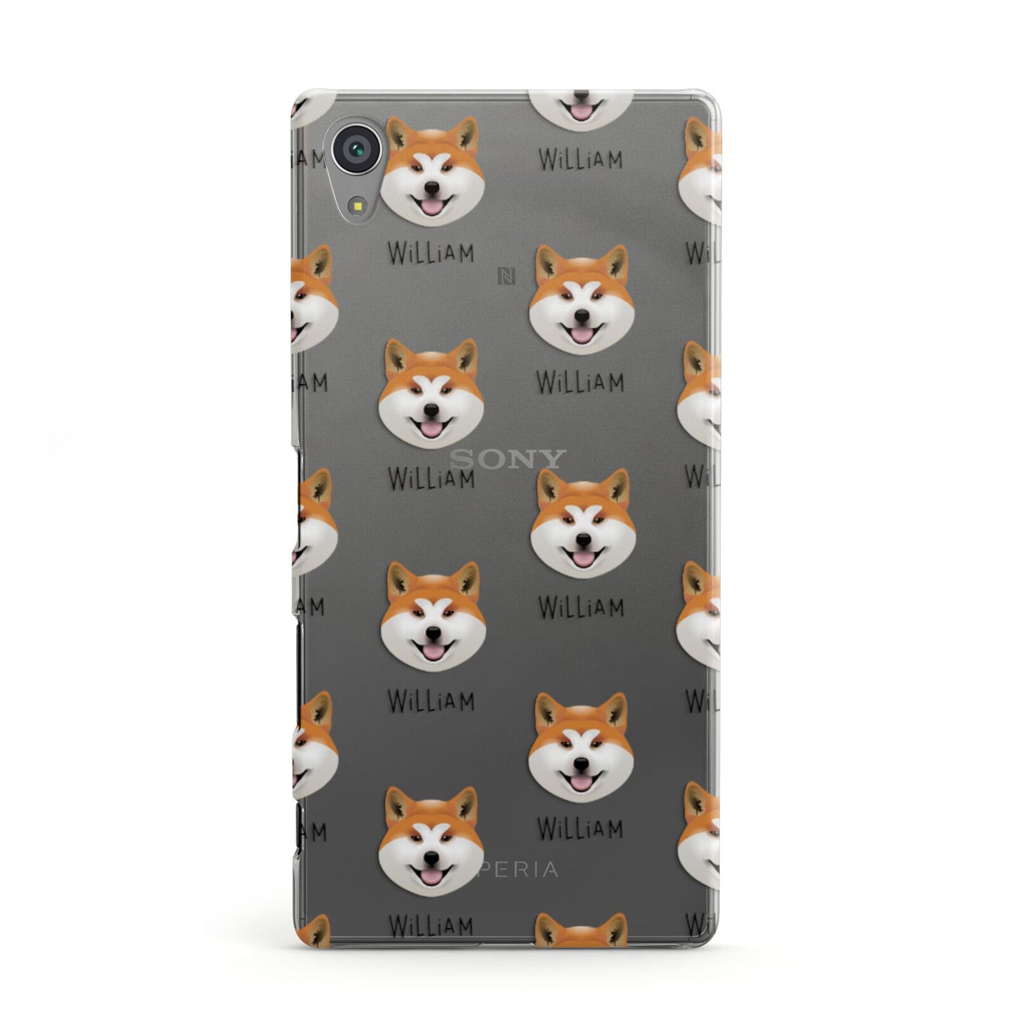 Japanese Akita Icon with Name Sony Xperia Case