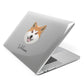 Japanese Akita Personalised Apple MacBook Case Side View