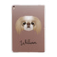 Japanese Chin Personalised Apple iPad Rose Gold Case