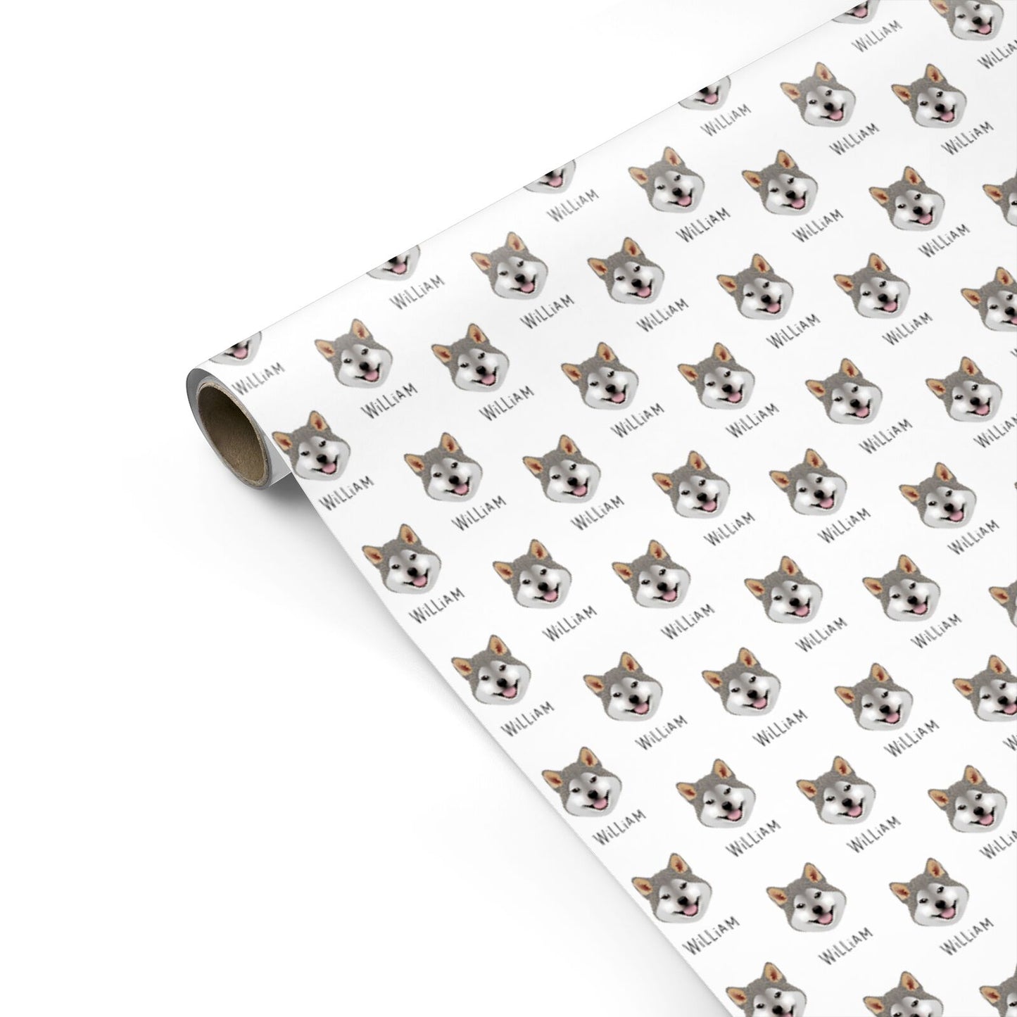 Japanese Shiba Icon with Name Personalised Gift Wrap