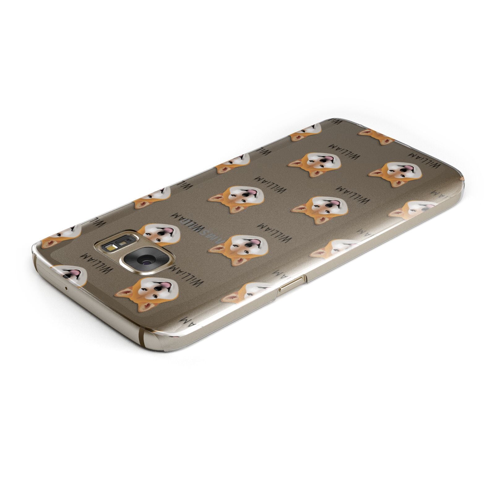 Japanese Shiba Icon with Name Samsung Galaxy Case Top Cutout