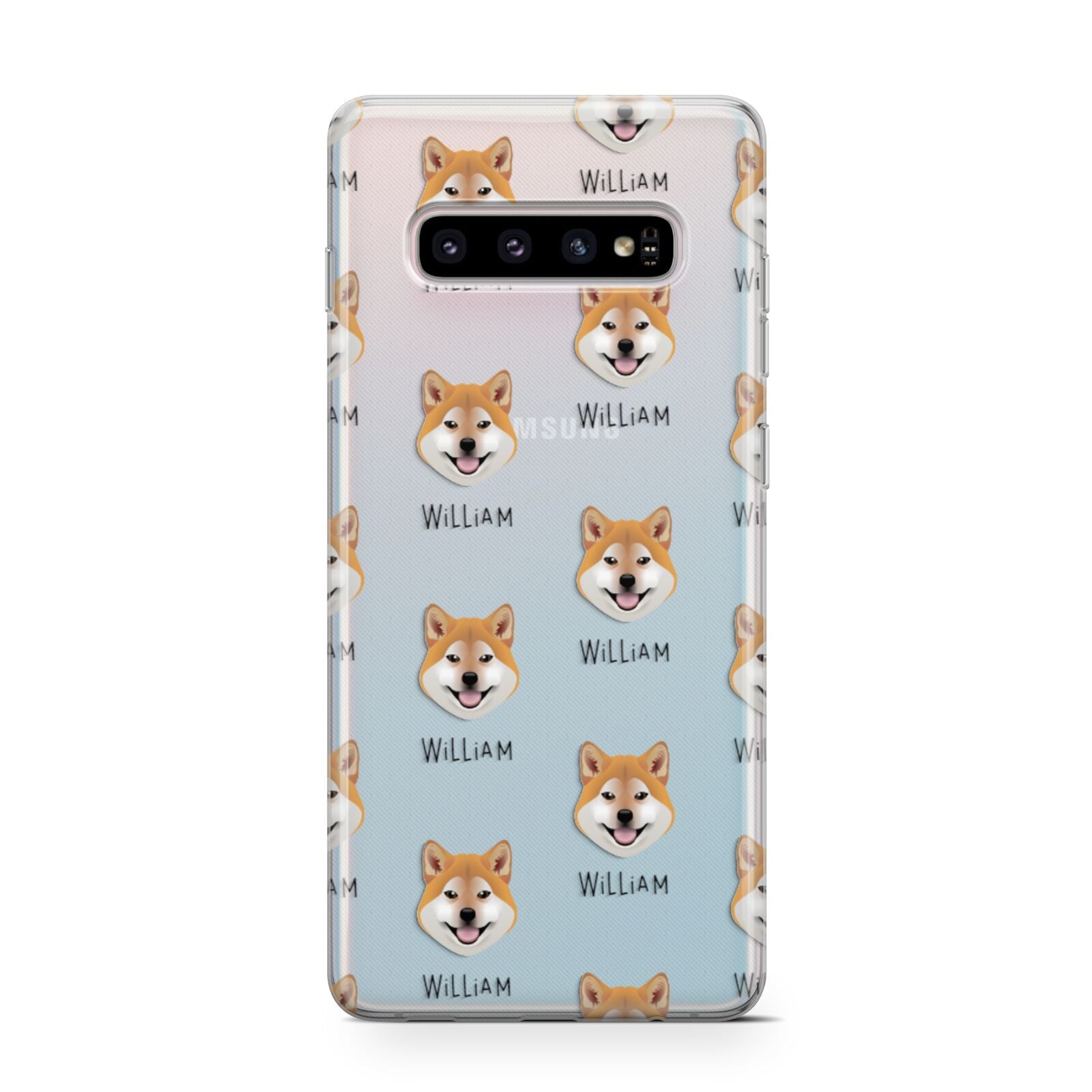 Japanese Shiba Icon with Name Samsung Galaxy S10 Case