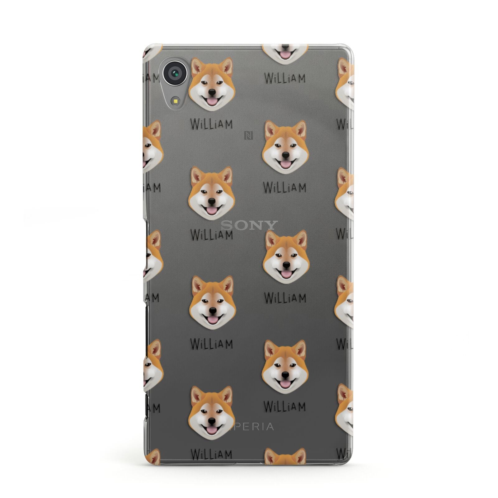 Japanese Shiba Icon with Name Sony Xperia Case