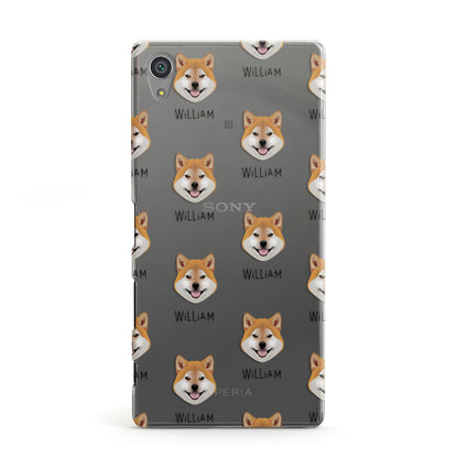 Japanese Shiba Icon with Name Sony Xperia Case