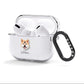 Japanese Shiba Personalised AirPods Clear Case 3rd Gen Side Image