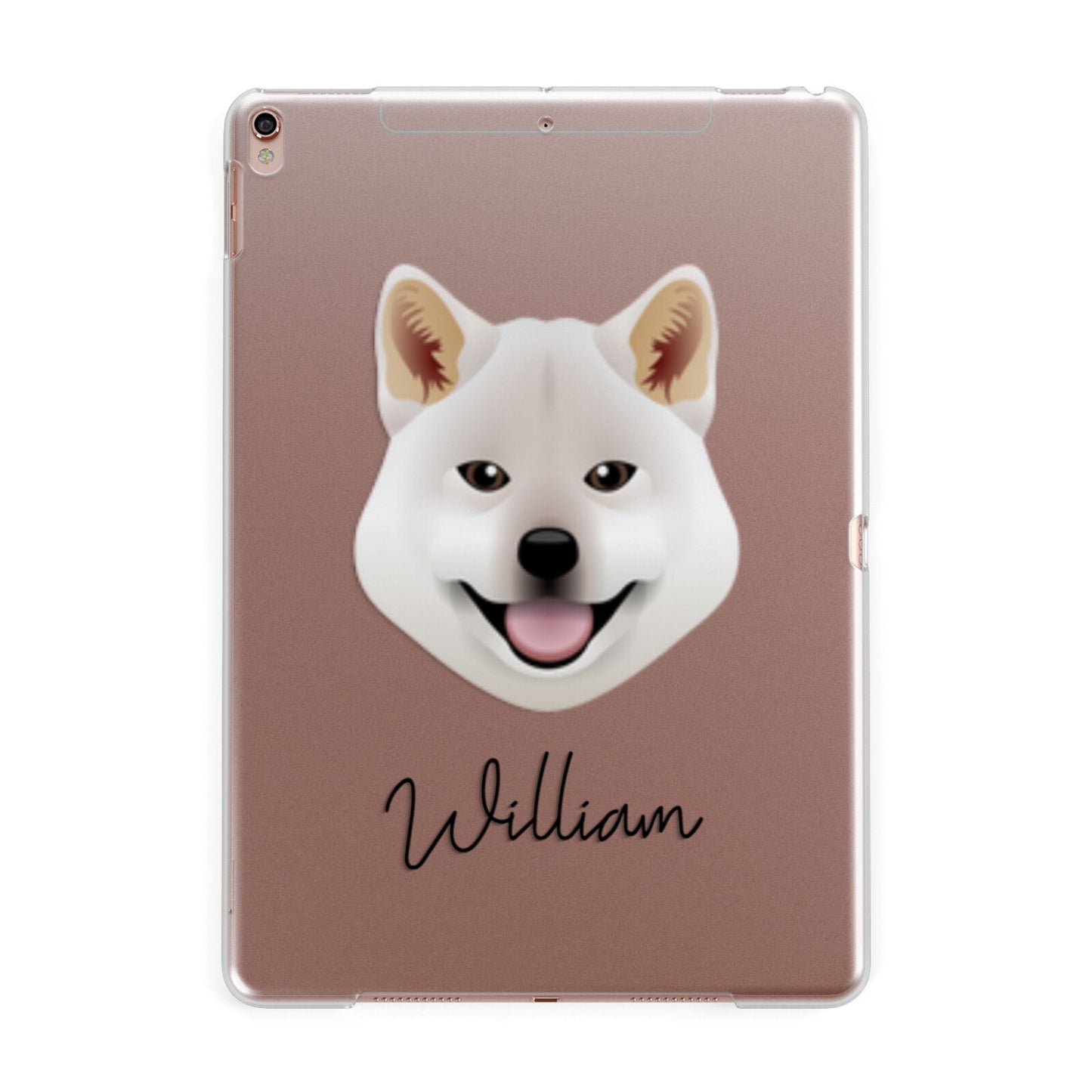 Japanese Shiba Personalised Apple iPad Rose Gold Case